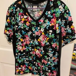 Women’s Floral Cherokee Scrub Top